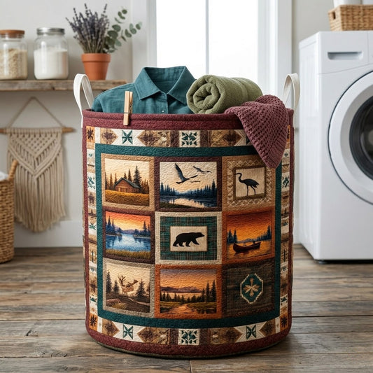 Wild Peaks Quilted Laundry Basket NCU0PVL816
