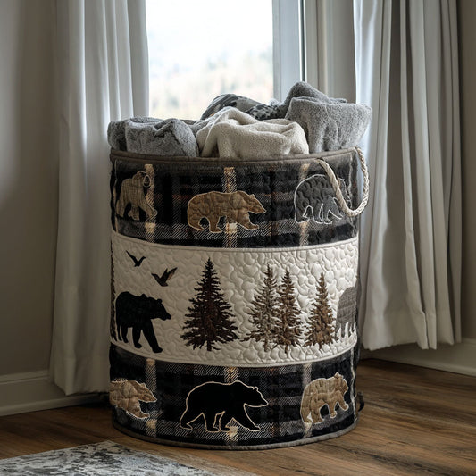 Wild Ridge Plaid Quilted Laundry Basket NCU0PTT1890