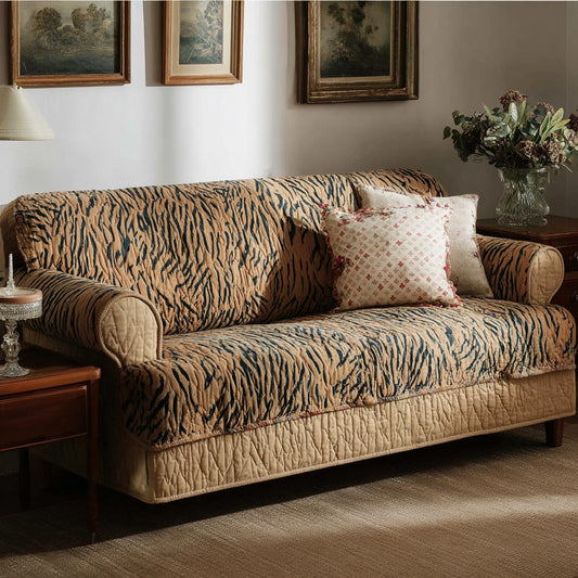 Wild Safari Quilted Sofa Cover NCU0LDH725