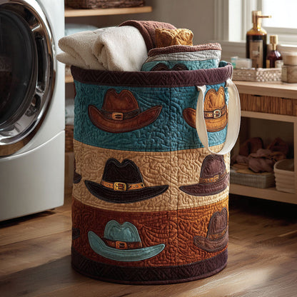 Wild West Hats Quilted Laundry Basket NCU0NTV444
