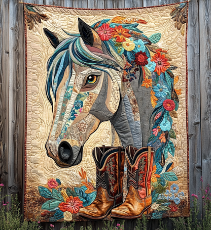 Wild West Horse Art Quilt Hanging NCU0DV852