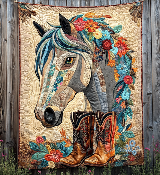 Wild West Horse Art Quilt Hanging NCU0DV852