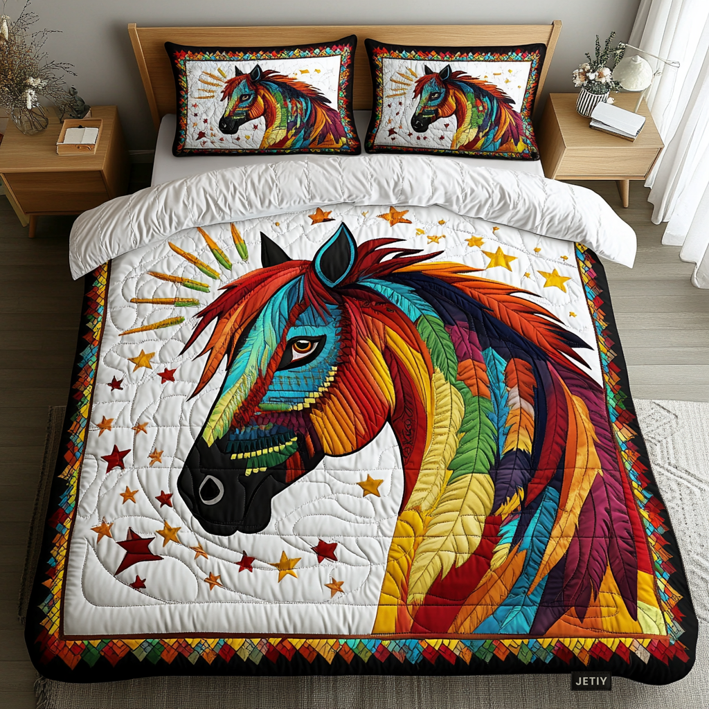 Wild Wind Harmony 3-Piece Quilted Bedding Set NCU0DK2356