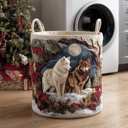 Wild Winter Hunt Quilted Laundry Basket NCU0NTD1040
