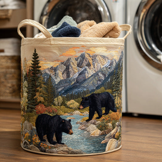 Wild Woodland Quilted Laundry Basket NCU0HNH249