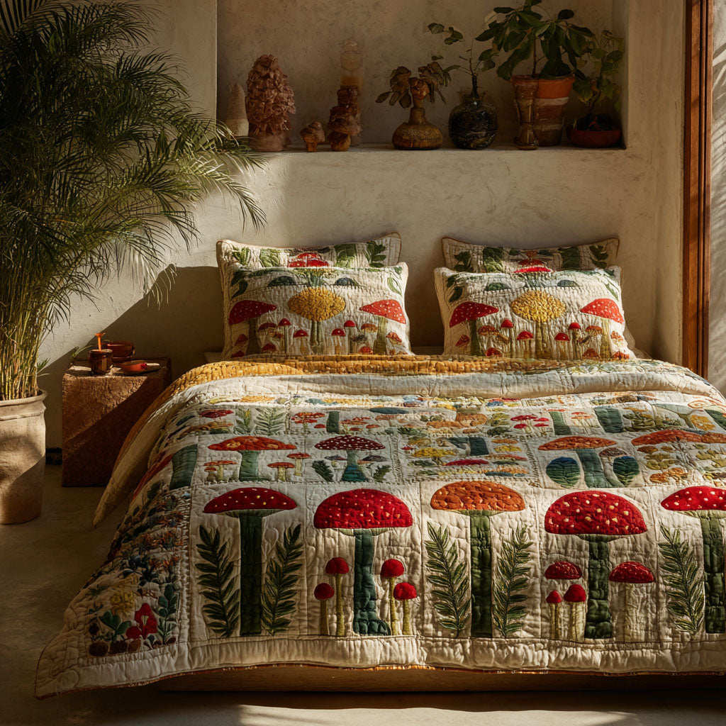 Wildcap Wonder 3-Piece Quilted Bedding Set NCU0PTT2339