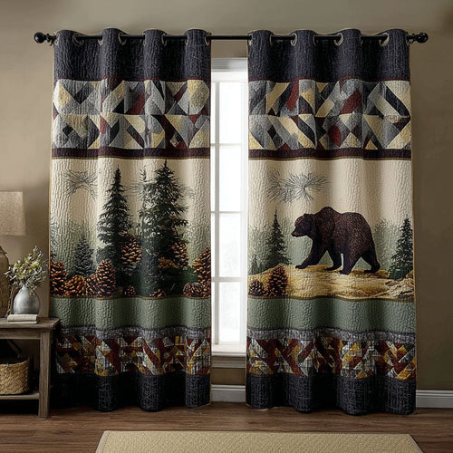 Wilderness Bear Quilted Curtains NCU0NNT2883