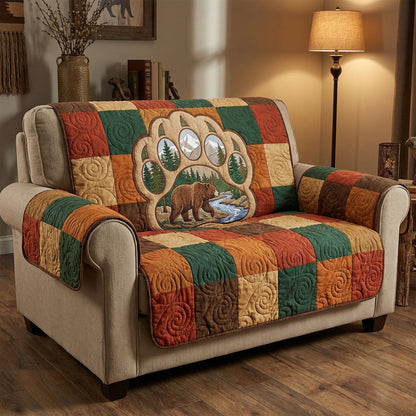 Wilderness Bear Quilted Sofa Cover NCU0NTD1623