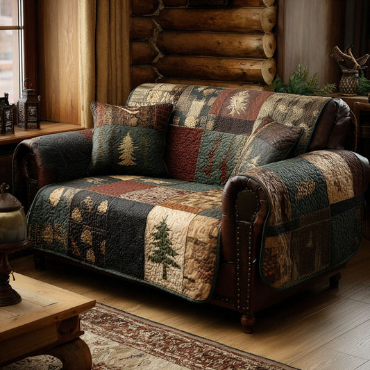 Wilderness Cabin Cozy Quilted Sofa Cover NCU0PTT2847