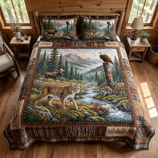 Wilderness Haven 3-Piece Quilted Bedding Set NCU0DV2148