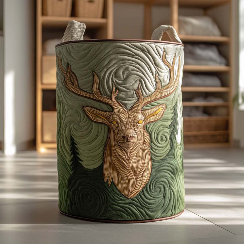 Wilderness Spirit Quilted Laundry Basket NCU0NXD396