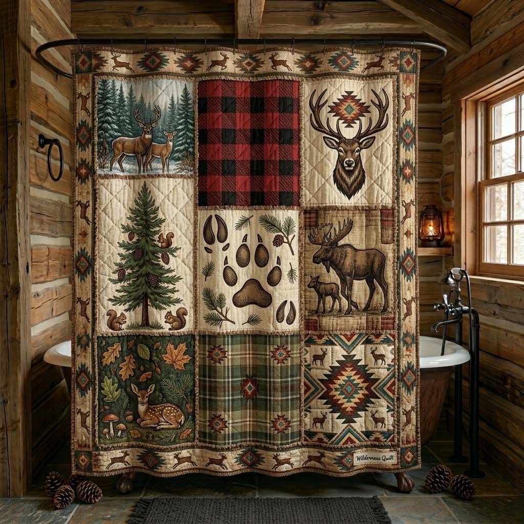 Wilderness Time Shower Curtain NCU0DQQ0668