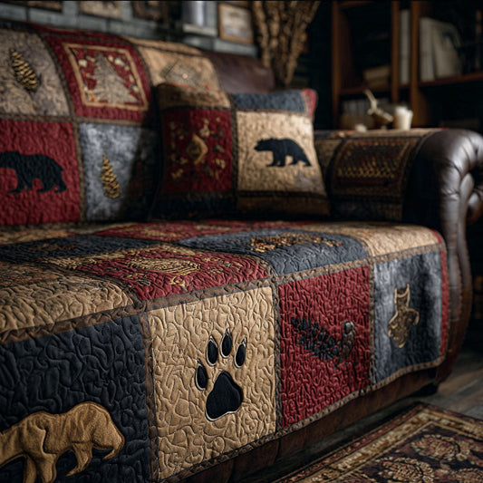 Wilderness Tracks Quilted Sofa Cover NCU0PTT2626