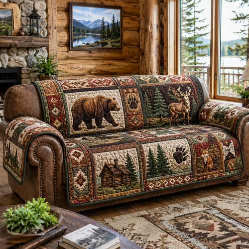 Wilderness Trail Haven Quilted Sofa Cover NCU0PVL1059