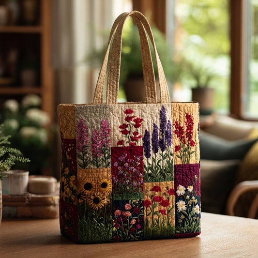 Wildflower Meadow Quilted Tote Bag NCU0DV1926