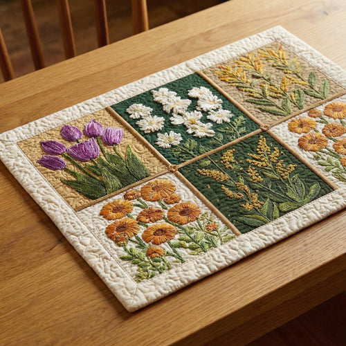 Wildflower Table Quilted Place Mat NCU0DV2005