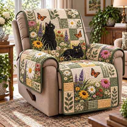 Wildflower Butterfly Cats Quilted Sofa Cover NCU0HNH1335