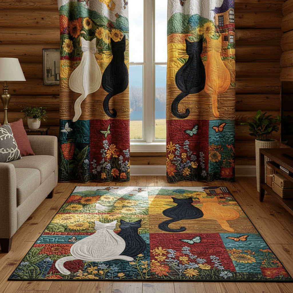 Wildflower Cats Area Rug NCU0PTT2178