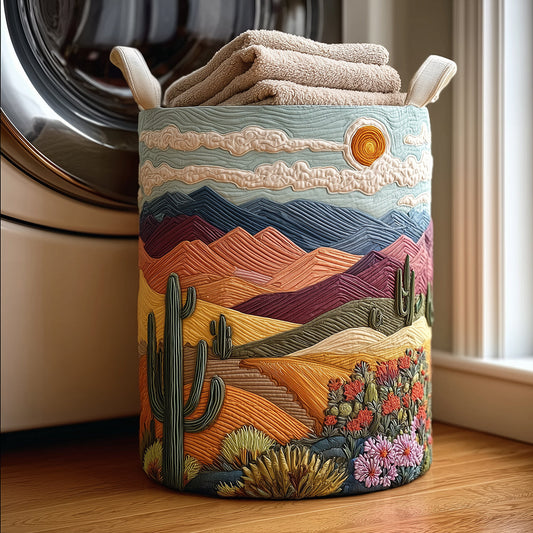 Wildflower Desert Quilted Laundry Basket NCU0TH2970