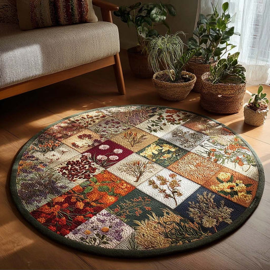 Wildflower Harmony Quilted Round Mat NCU0DQQ0214