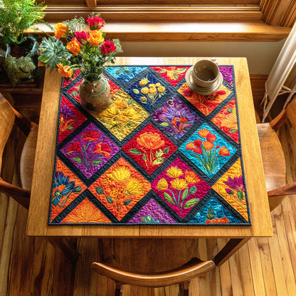 Wildflower Harmony Quilted Table Topper NCU0NTD444