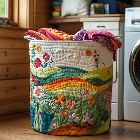 Wildflower Hills Quilted Laundry Basket NCU0DV734