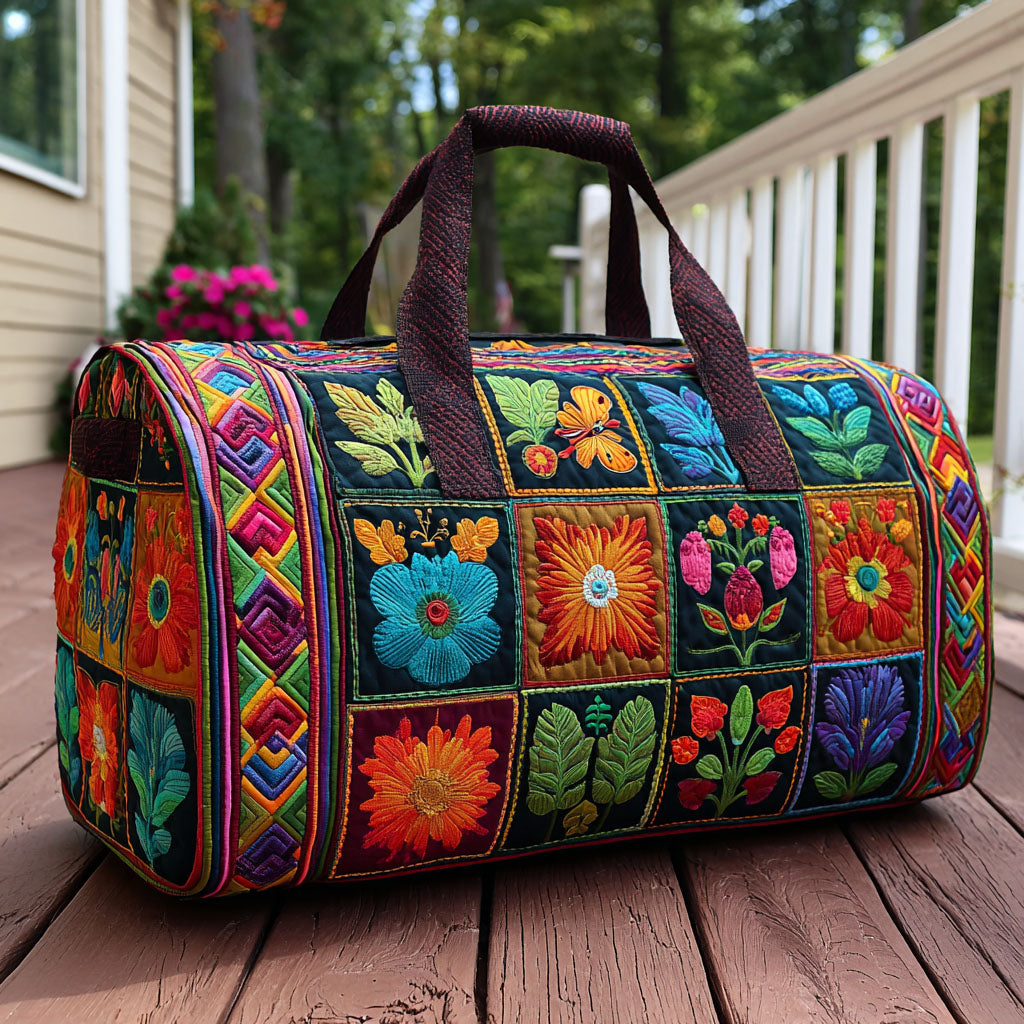 Wildflower Quilt Quilted Duffle Bag NCU0DDK2372