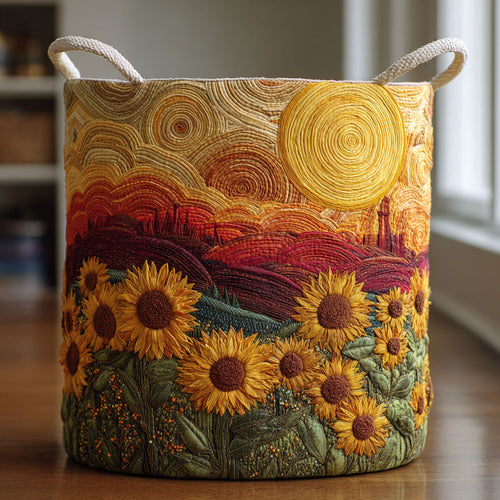Wildflower Rise Quilted Laundry Basket NCU0DDK2022