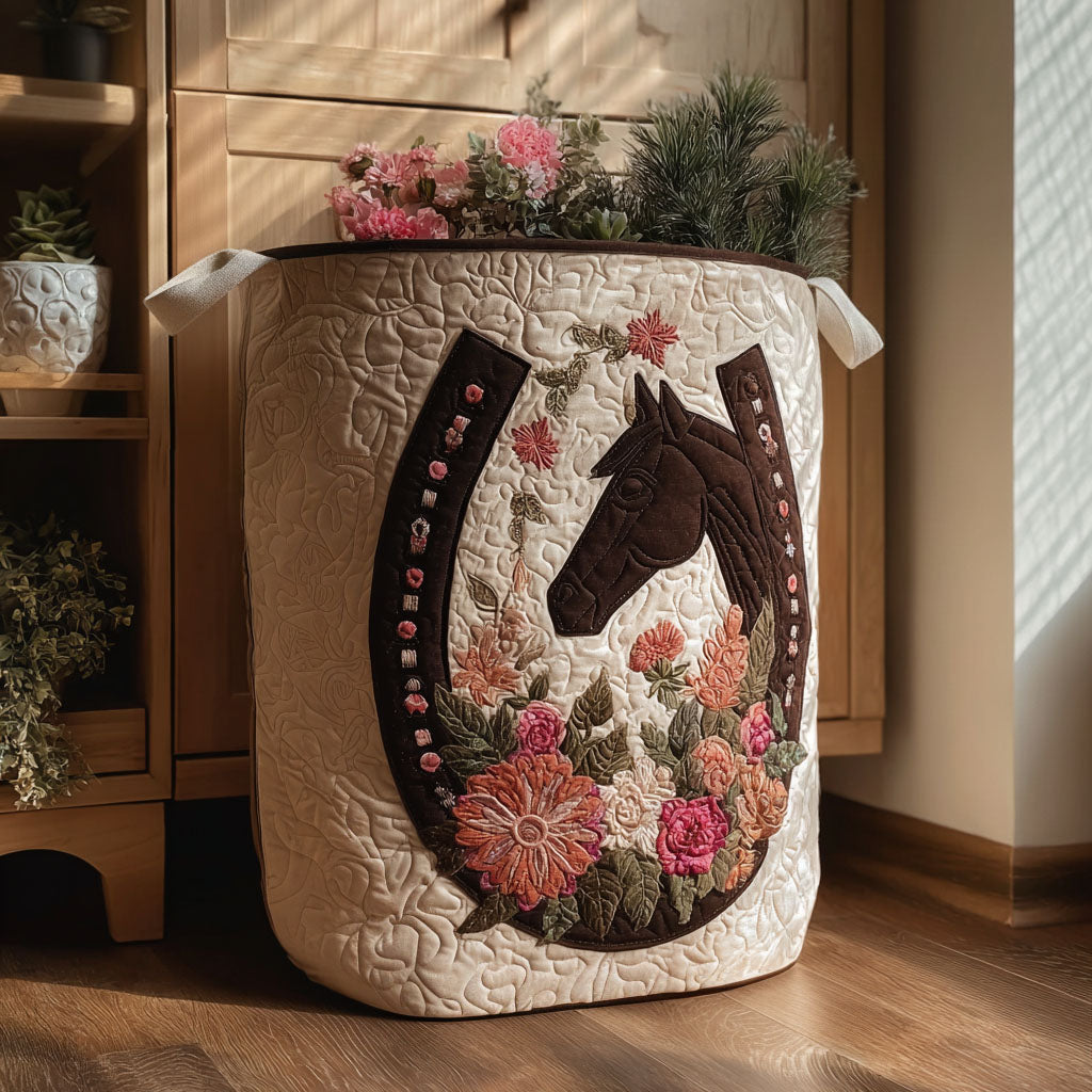Wildflower Saddle Song Quilted Laundry Basket NCU0PTT2750