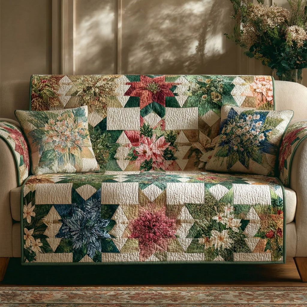 Wildflower Star Garden Quilted Sofa Cover NCU0LDH216