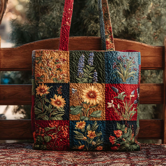Wildflower Story Quilted Tote Bag NCU0PTT1786