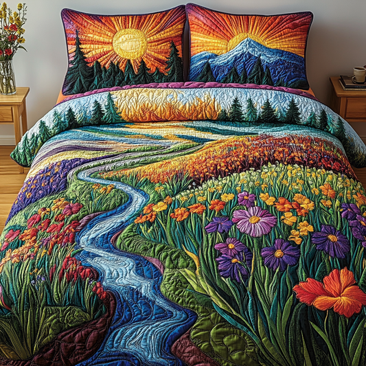 Wildflower Trail 3-Piece Quilted Bedding Set NCU0PVL324
