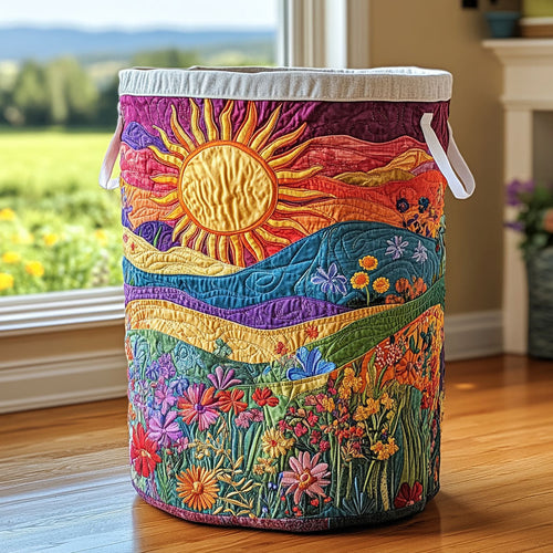 Wildflower Valley Quilted Laundry Basket NCU0DDK2490