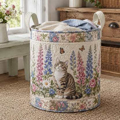 Wildflower Watcher Quilted Laundry Basket NCU0DV2341