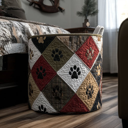 Wildwood Paw Comfort Quilted Laundry Basket NCU0PTT2818