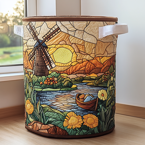 Windmill Field Quilted Laundry Basket NCU0DDK643