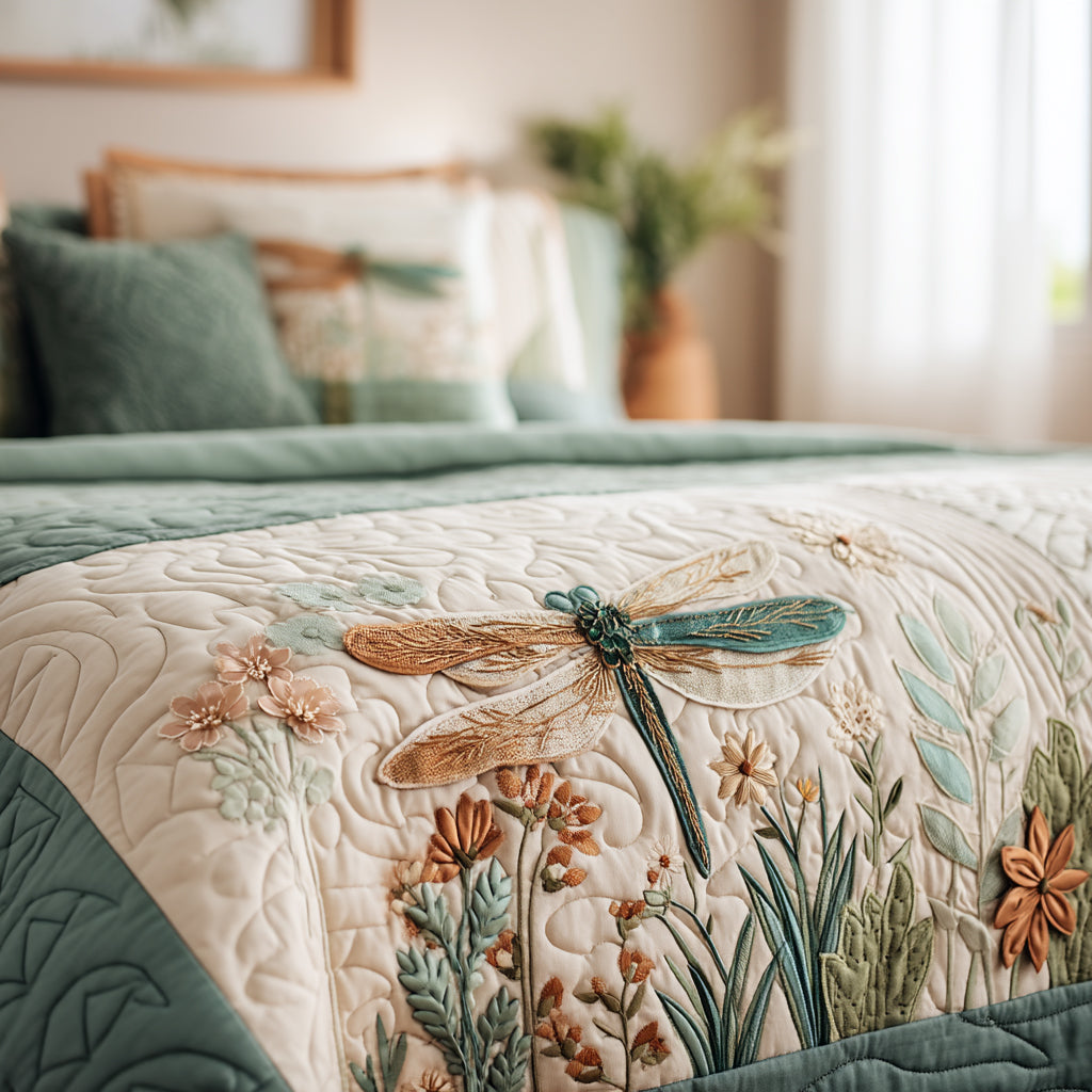 Winged Delight 3-Piece Quilted Bedding Set NCU0DV1546