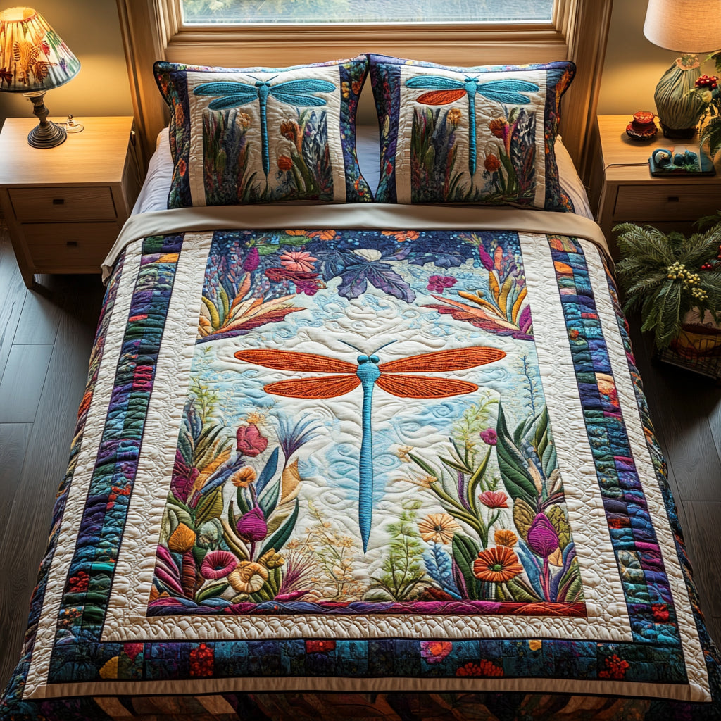 Winged Serenity 3-Piece Quilted Bedding Set NCU0DV1538