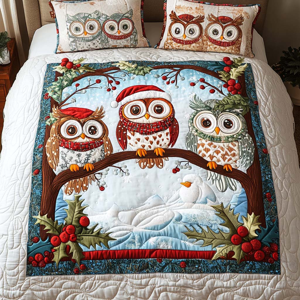 Winter Charm 3-Piece Quilted Bedding Set NCU0NNT110