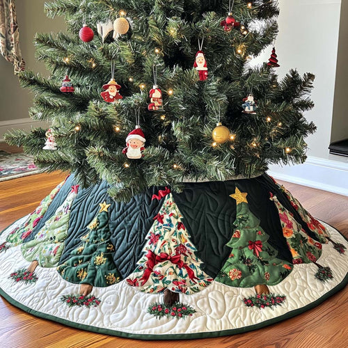 Winter Forest Magic Christmas Quilted Tree Skirt NCU0NT1207