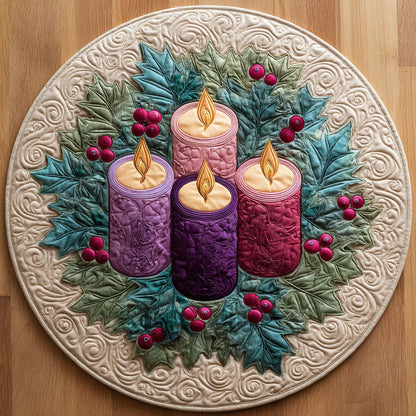 Winter Advent Glow Quilted Round Mat NCU0NTV738