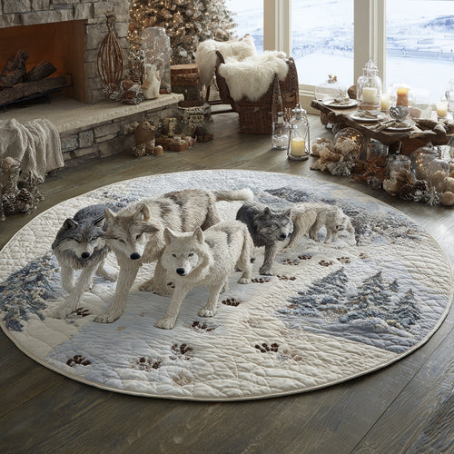 Winter Alpha Quilted Round Mat NCU0DV1127
