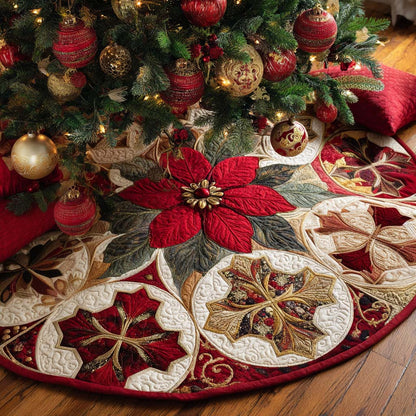 Winter Blessing Christmas Quilted Tree Skirt NCU0NNT2498