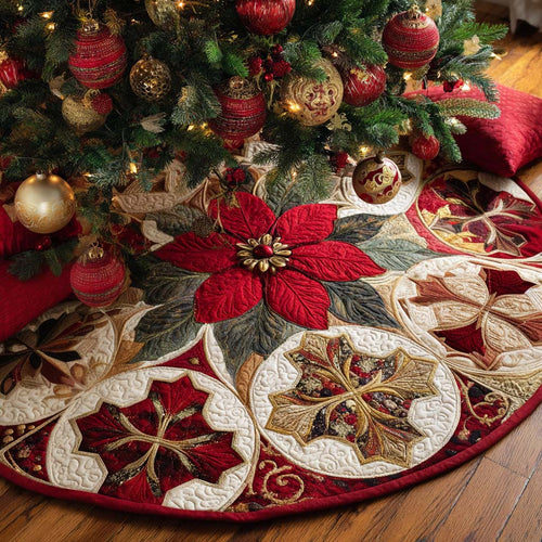 Winter Blessing Christmas Quilted Tree Skirt NCU0NNT2498