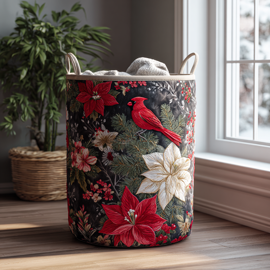 Winter Bloom Quilted Laundry Basket NCU0DDK1268