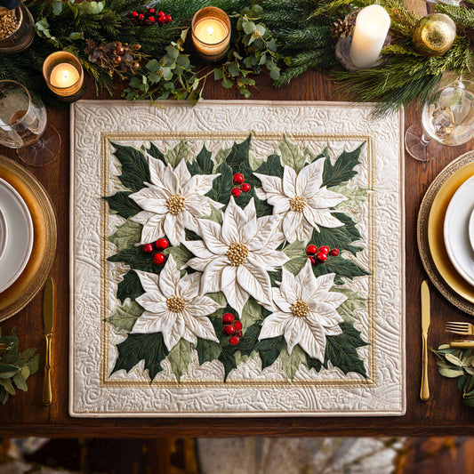 Winter Bloom Quilted Table Topper NCU0NTV111