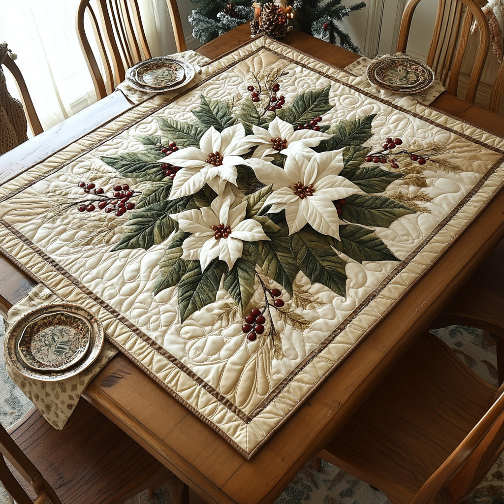 Winter Blossom Quilted Table Topper NCU0DV915