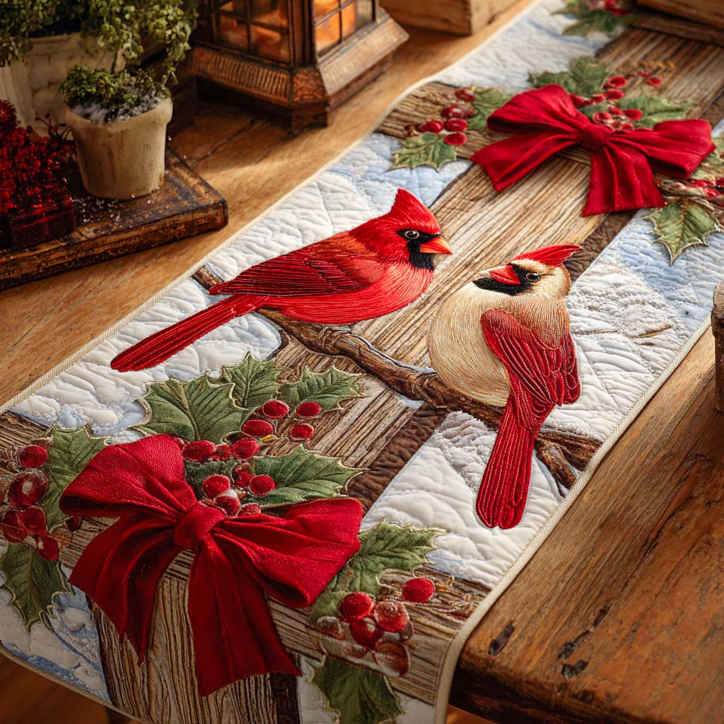 Winter Branch Companions Quilted Table Runner NCU0NXD802