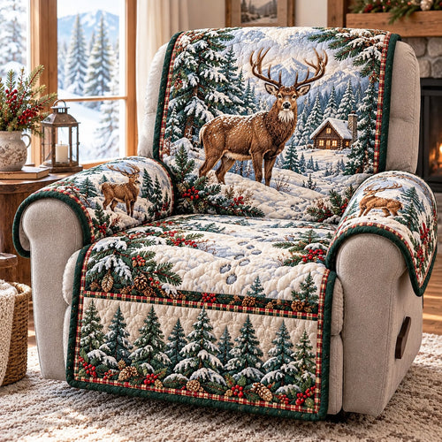Winter Buck Cabin Quilted Sofa Cover NCU0NTD2363