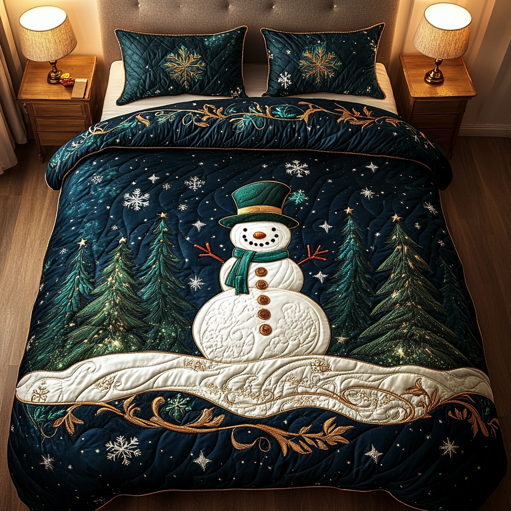 Winter Buddy 3-Piece Quilted Bedding Set NCU0DDK073